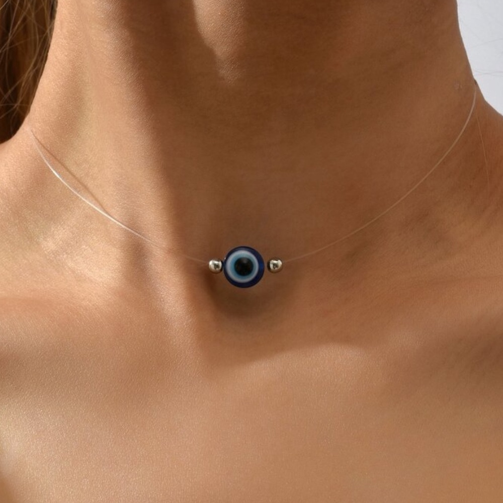 Elegant Blue Evil Eye Necklace